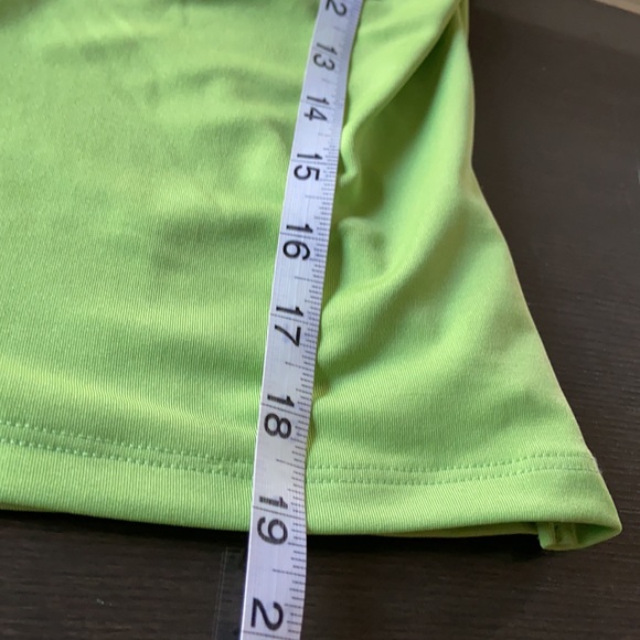 LIME GREEN COWL NECK SLEEVELESS CROP TOP - Picture 7 of 7